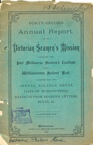 Front cover of the1899 Annual Report