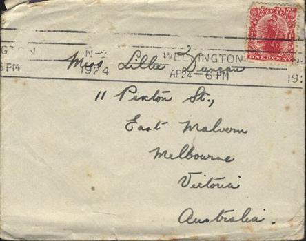 Envelope addressed to Lillie Duncan