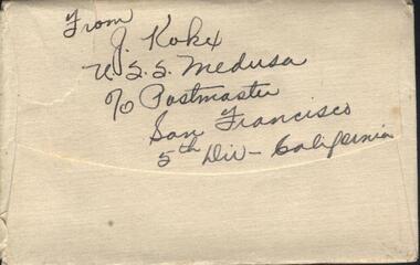 Letter - Correspondence, Julius Kokx, Letter to Lillie from Julius Kokx, 4 October 1925