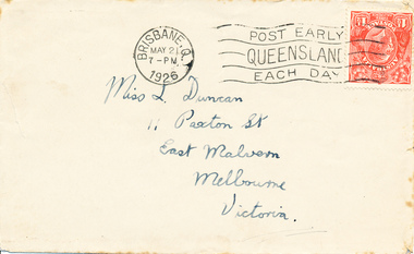 Letter - Correspondence, Letter to Lillie from Nelson, May 1926