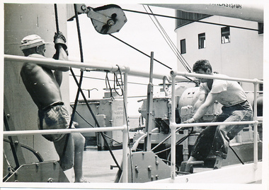 Photograph - Photograph, Black and White, Allan Charles Quinn, M/S "Mongabarra" Goteborg, Nilsson and Peter Stone, December 1950