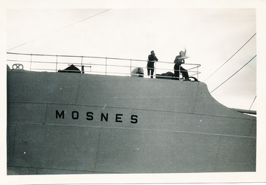 Photograph, Allan Quinn Collection - "Mosness" Departing Port Lincoln, 5/4/1950