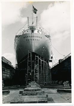 M/S "Mongabarra" in dry-dock at Eriksbergs