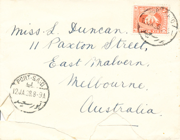 Letter - Correspondence, Letter to Lillie from Ted, 4 January 1928