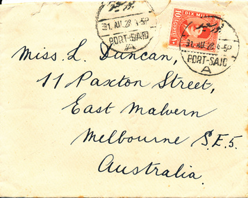 Letter - Correspondence, Letter to Lillie from Ted, 31 August 1928