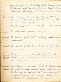 Administrative record (item) - Minute Book, Cook & Heathcote, Minutes Book 1925-1934, Circa 1925