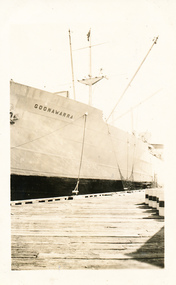 Photograph - Photograph, Sepia, Allan Charles Quinn, Goonawarra bow view, 13 January 1946