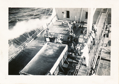 Crossing the line ceremony on the ship Ariston