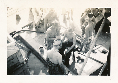 Crossing the line ceremony on the ship Ariston
