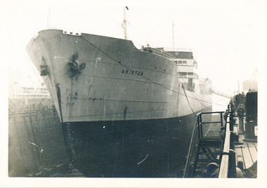Ship Aniston in dry dock