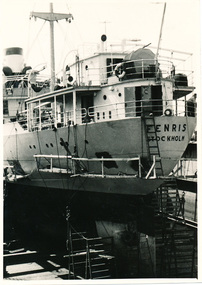 Photograph - Photograph, Black and white, Allan Charles Quinn, Working on Stern, 11 May 1949