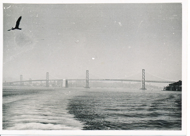 Photograph - Photograph, Black and white, Allan Charles Quinn, The Bay Bridge, 12 November 1949