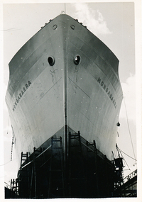 Photograph - Photograph, Black and white, Allan Charles Quinn, "Mongabarra" in Drydock