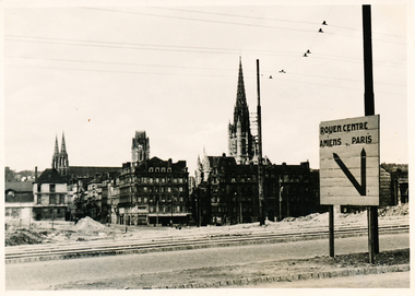 Photograph - Photograph, Black and white, Allan Charles Quinn, Rouen Centre, Amiens, Paris, 6 June 1949