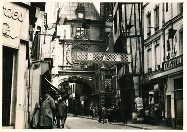 Photograph - Gelatin silver photograph, Allan Charles Quinn, Rue du Gros-Horloge, Rouen, 05 June 1949