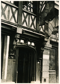 Photograph - Photograph, Black and white, Allan Charles Quinn, Door of an old inn - Rouen, 5 June 1949