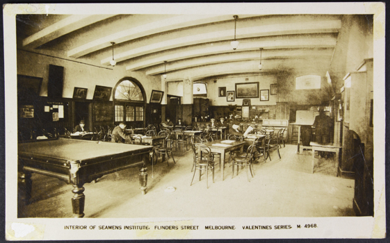 Interior of Seamens Institute, Flinders Street Melbourne