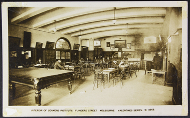 Interior of Seamens Institute, Flinders Street Melbourne