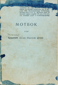 Document - Motbok (Passbook), Motbok for Allan Charles Quinn, c. 1945