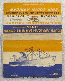 Functional object - Match box, South African Marine Corpn Lines, Unknown