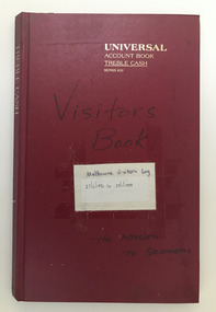 Book (item) - Visitor logbook, Visitors logbook, 1996
