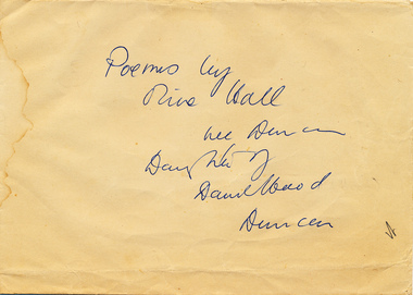 Literary work - Poetry collection, Olive Harriet Hall (nee Duncan), 1935-1960