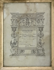 Certificate - Framed certificate, 1912