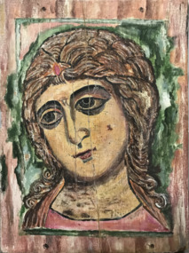 Icon style painting of Jesus