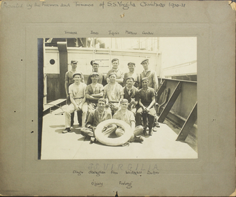 Photograph - Mounted photograph, Sepia, S.S. Virgilia, 1920