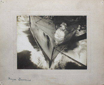 Photograph - Mounted photograph, Sepia, Barque Beatrice, c. 1929