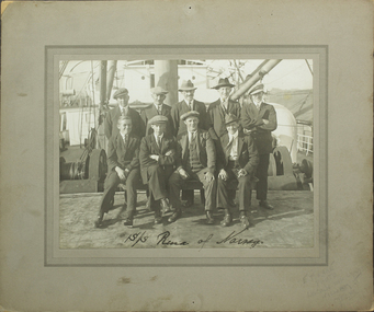 Photograph - Mounted photograph, Sepia, S.S. Rine? of Norvag, early to mid 20th C