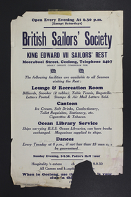 Poster, British Sailors' Society