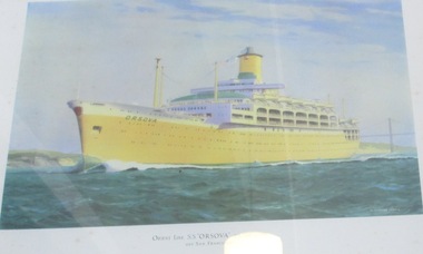 Print - Print, framed, William Howard Jarvis (1903-1964), Orient Line S.S. Orsova off San Francisco, 1954-1966