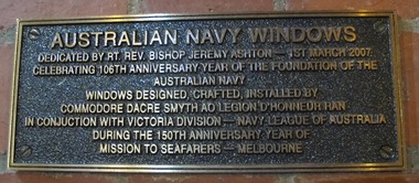 Plaque - Memorial Plaque, Australian Navy, 2007