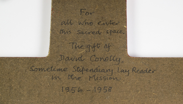 Detail on the writing from donor