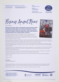 Letter, Flying Angel News (FAN) accompanying letter