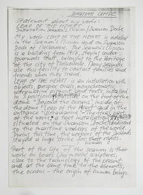 Document - Statement, Photocopy, Dagmar Udhe, 1998