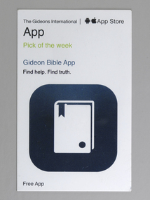Card - Business Card, Gideon's Bible App