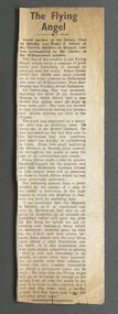 Article - Newspaper Clipping, Williamstown Advertiser, The Flying Angel, 14 July 1950