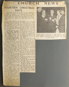 Article - Newspaper Clipping, The Age, Church News And Sunday Services: Fourteen Christmas Days, 27 December 1947