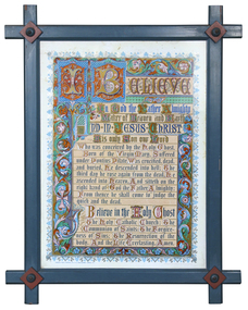 Painting - Illumination, Charles Terry Printer, Illumination: Believe in God The Father Almighty, c. 1880