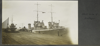 Photograph - Photograph, Sepia, Close View of the Destroyer, 5-9 November 1928