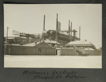 Photograph - Photograph, Sepia, Melbourne Gasworks Flinders Street Extension
