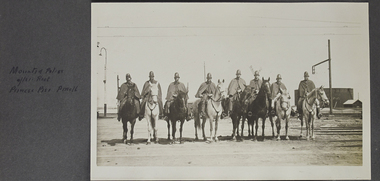 Photograph - Photograph, Sepia, Mounted Police after Riot Princess Pier Port Melbourne