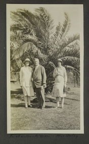 Photograph - Photograph, Sepia, Reverend JR Weller, Mrs Weller, Mrs Oxley, 6 November 1928