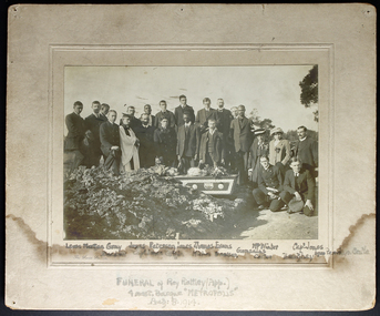 Photograph - Photograph mounted, The Swiss Studio, Funeral of Roy Rutley aka Rattley (Apprentice) of Barque Metropolis, 08/08/1914
