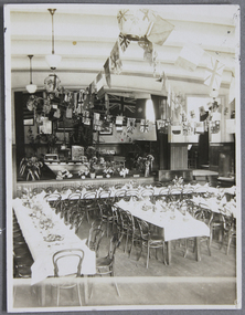 Photograph - Photograph, Sepia, Reverend John Reginald Weller, The Hall ready for New Year's dinner 1926, 1 January 1926