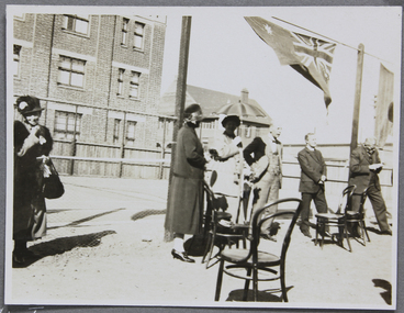 Photograph - Photograph, Black and white, Tennis court opening, 18 September 1926