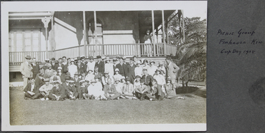 Photograph, Picnic group Finhaven Kew Cup Day 1928