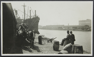 Photograph - Photograph, Black and white, Reverend John Reginald Weller, On the Australian Wharf, c. 1925
